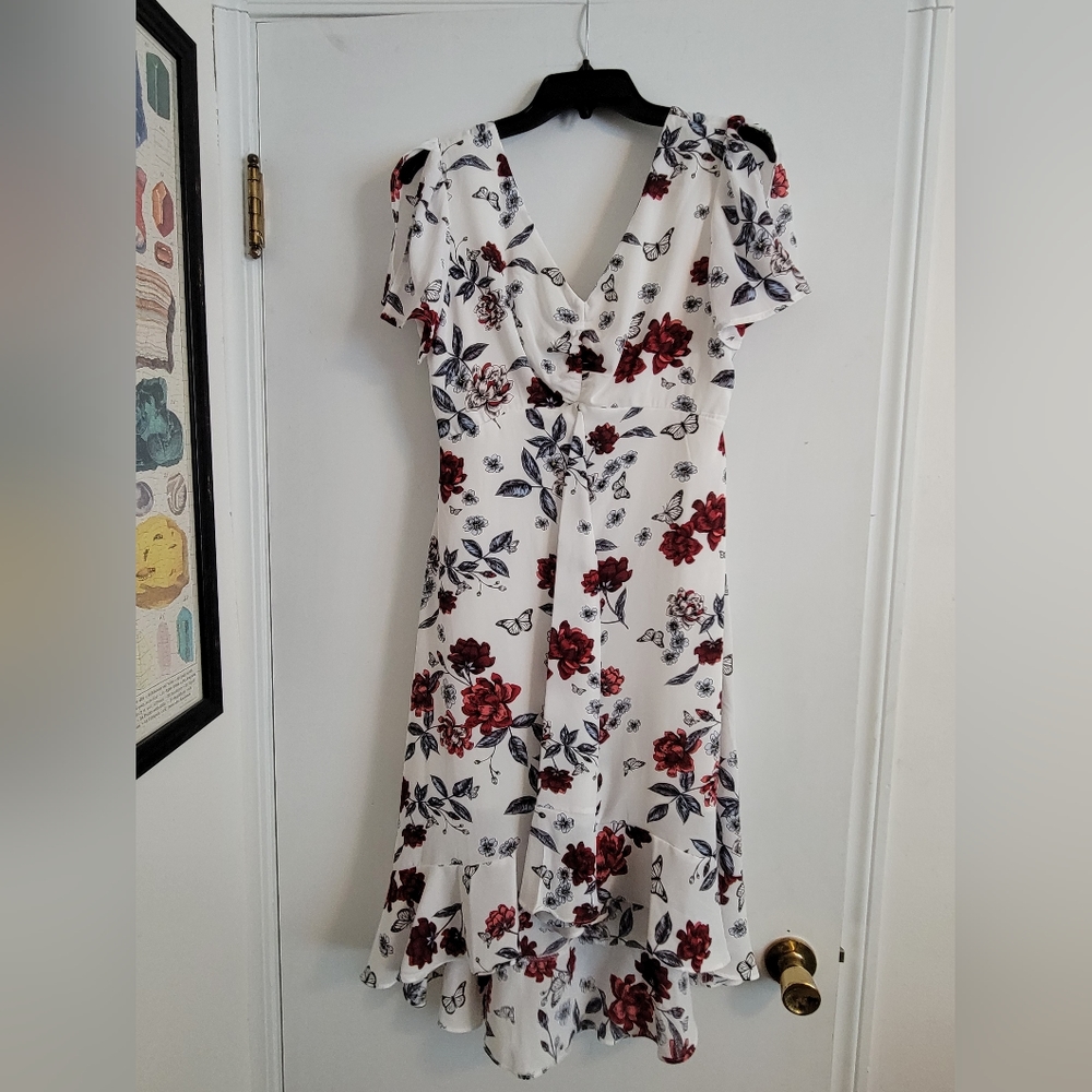 White floral dress